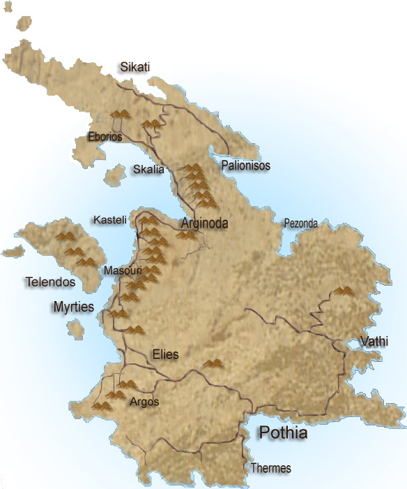 Kalymnos Climbers map - Click on the map to check all sectors 