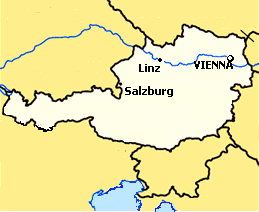 Austria Map - Click on the map to see the cities with direct flight connections to Kos